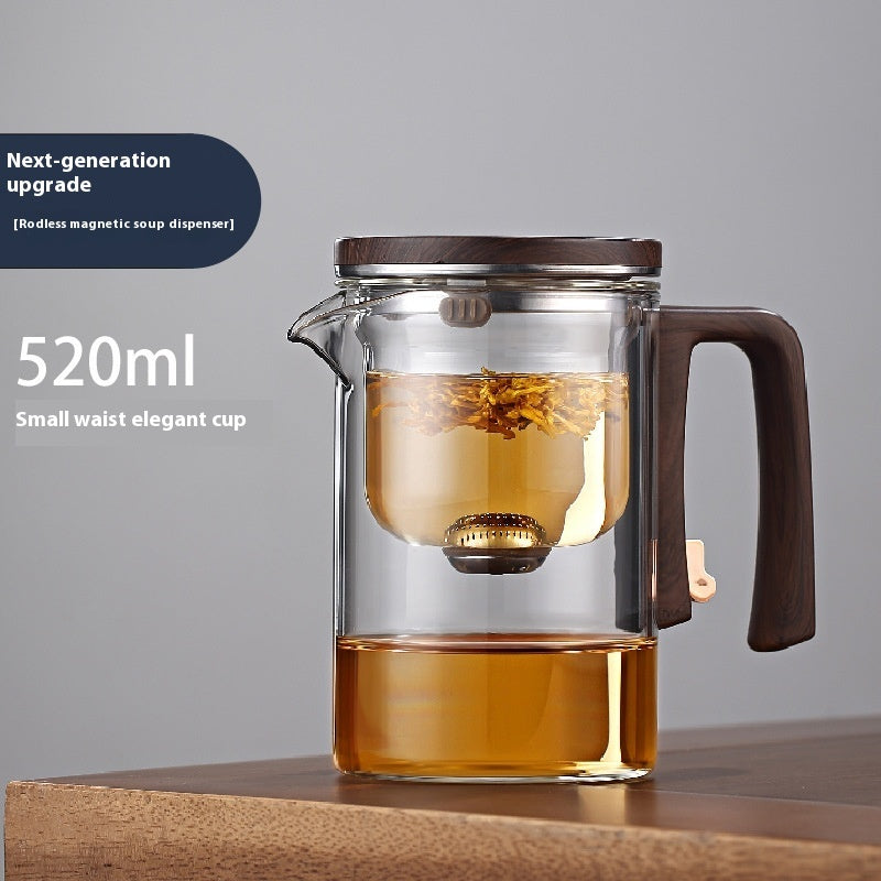 One‑Click Magnetic Filter Glass Teapot – Elegant Borosilicate Design (520ml / 720ml / 900ml)