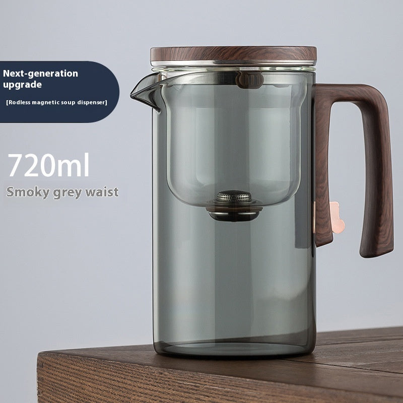 One‑Click Magnetic Filter Glass Teapot – Elegant Borosilicate Design (520ml / 720ml / 900ml)
