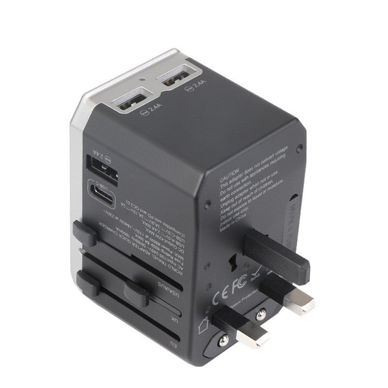 Port USB Travel Adapter with PD Fast Charging | Global Plug Converter