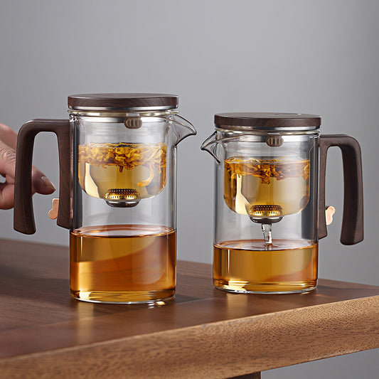 One‑Click Magnetic Filter Glass Teapot – Elegant Borosilicate Design (520ml / 720ml / 900ml)