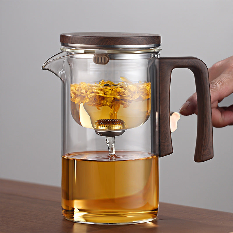 One‑Click Magnetic Filter Glass Teapot – Elegant Borosilicate Design (520ml / 720ml / 900ml)