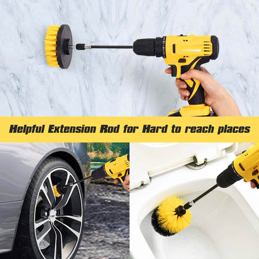 7-Piece Electric Drill Cleaning Brush Set – Multi-Purpose Scrubbing Heads
