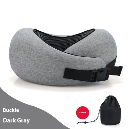 Adjustable Memory Foam Travel Neck Pillow – Full Neck Support for Better Sleep
