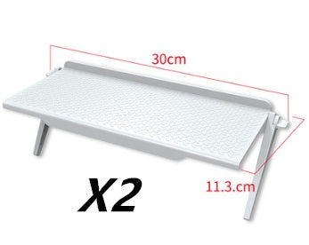 Adjustable Multi-Purpose TV & Monitor Top Shelf Organizer – Durable ABS Storage Rackhelf