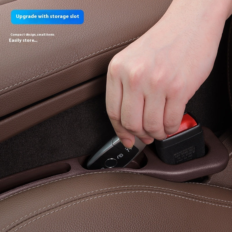 Luxury Genuine Leather Car Seat Gap Storage Box – Waterproof Organizer