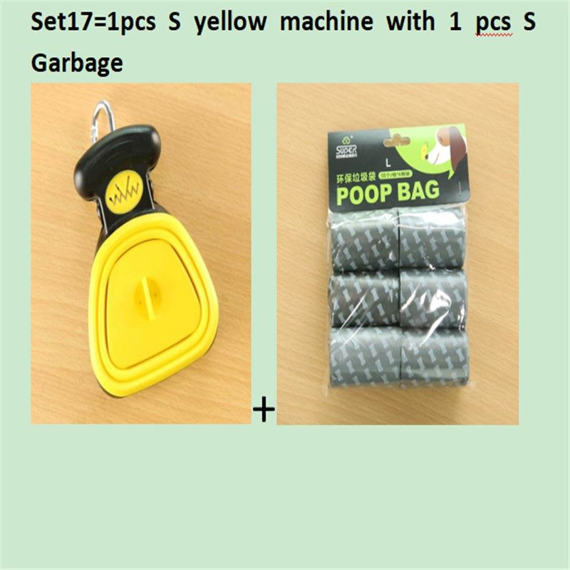 Foldable Dog Pooper Scooper with Waste Bags – Portable One-Hand Clean-Up Tool