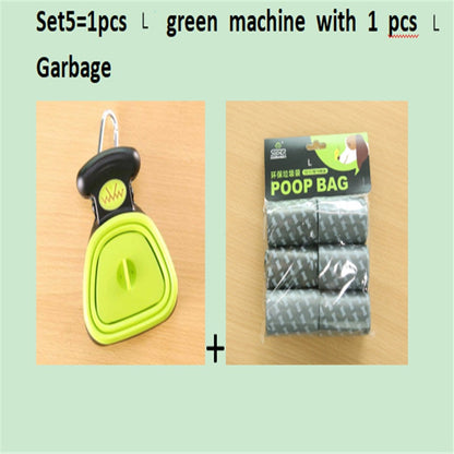 Foldable Dog Pooper Scooper with Waste Bags – Portable One-Hand Clean-Up Tool