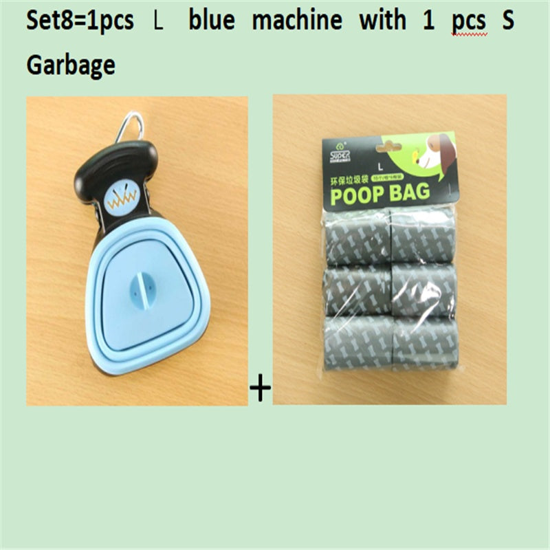 Foldable Dog Pooper Scooper with Waste Bags – Portable One-Hand Clean-Up Tool