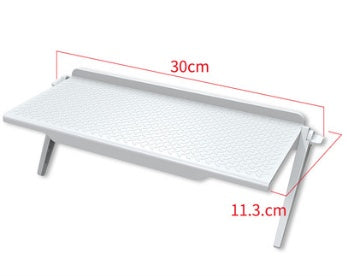 Adjustable Multi-Purpose TV & Monitor Top Shelf Organizer – Durable ABS Storage Rackhelf