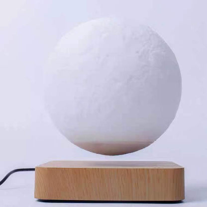 Magnetic Levitation 3D Moon Lamp – Floating Night Light with Wooden Base