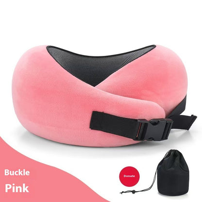 Adjustable Memory Foam Travel Neck Pillow – Full Neck Support for Better Sleep