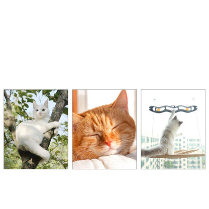 Deluxe Oxford Fabric Cat Hammock – Breathable Hanging Bed for Pets