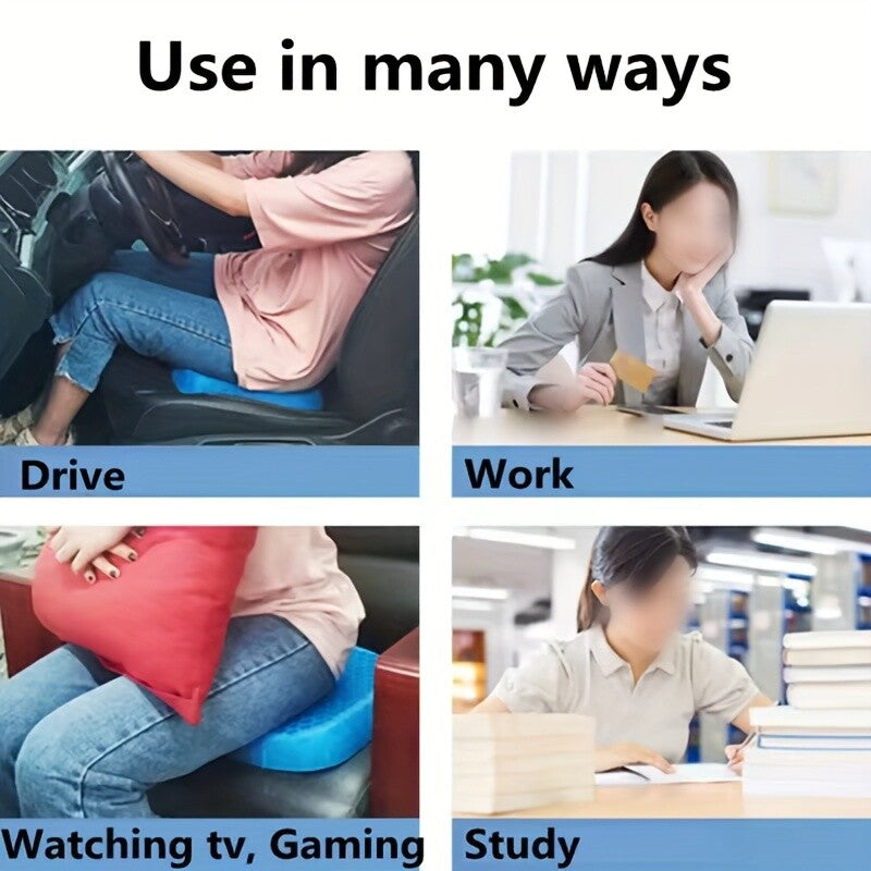 Atmungsaktives Gel-Sitzkissen in Wabenform, doppelt dick, rutschfest