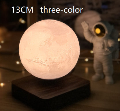 Magnetic Levitation 3D Moon Lamp – Floating Night Light with Wooden Base