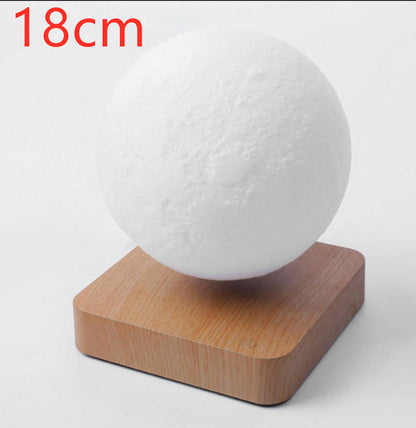 Magnetic Levitation 3D Moon Lamp – Floating Night Light with Wooden Base