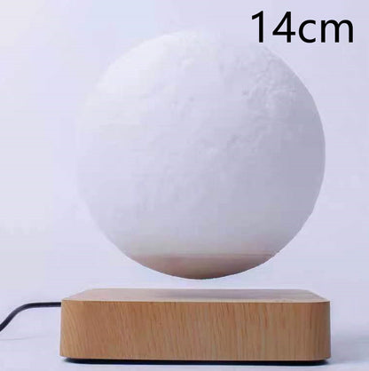 Magnetic Levitation 3D Moon Lamp – Floating Night Light with Wooden Base