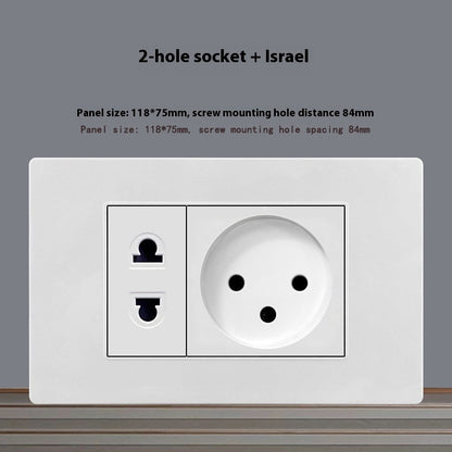 118 Type White 16A Israel Socket Panel
