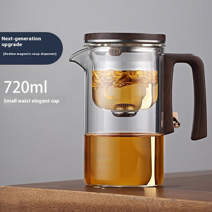 One‑Click Magnetic Filter Glass Teapot – Elegant Borosilicate Design (520ml / 720ml / 900ml)