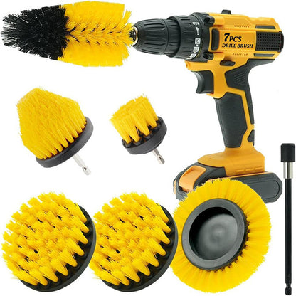 7-Piece Electric Drill Cleaning Brush Set – Multi-Purpose Scrubbing Heads