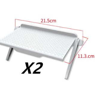 Adjustable Multi-Purpose TV & Monitor Top Shelf Organizer – Durable ABS Storage Rackhelf