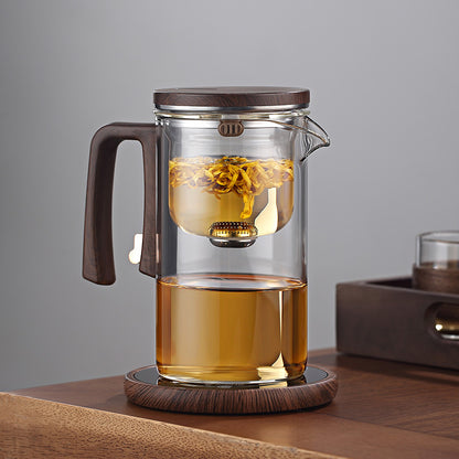 One‑Click Magnetic Filter Glass Teapot – Elegant Borosilicate Design (520ml / 720ml / 900ml)