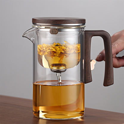 One‑Click Magnetic Filter Glass Teapot – Elegant Borosilicate Design (520ml / 720ml / 900ml)