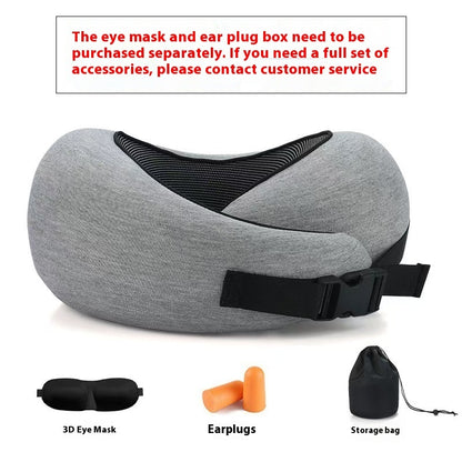 Adjustable Memory Foam Travel Neck Pillow – Full Neck Support for Better Sleep