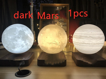 Magnetic Levitation 3D Moon Lamp – Floating Night Light with Wooden Base
