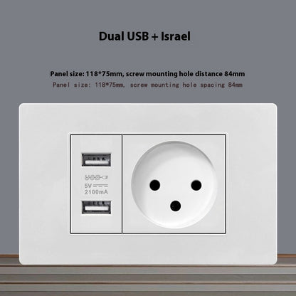 118 Type White 16A Israel Socket Panel