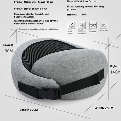 Adjustable Memory Foam Travel Neck Pillow – Full Neck Support for Better Sleep