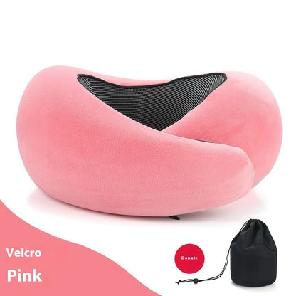 Adjustable Memory Foam Travel Neck Pillow – Full Neck Support for Better Sleep