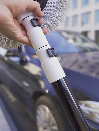 Chenille Telescopic Car Wash Mop – Flexible 90° Rotating Brush with Optional Replacement Head